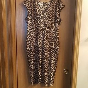 Women's leopard print bodycon dress